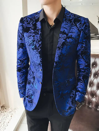 Stylish and elegant men's blazer in baroque pattern