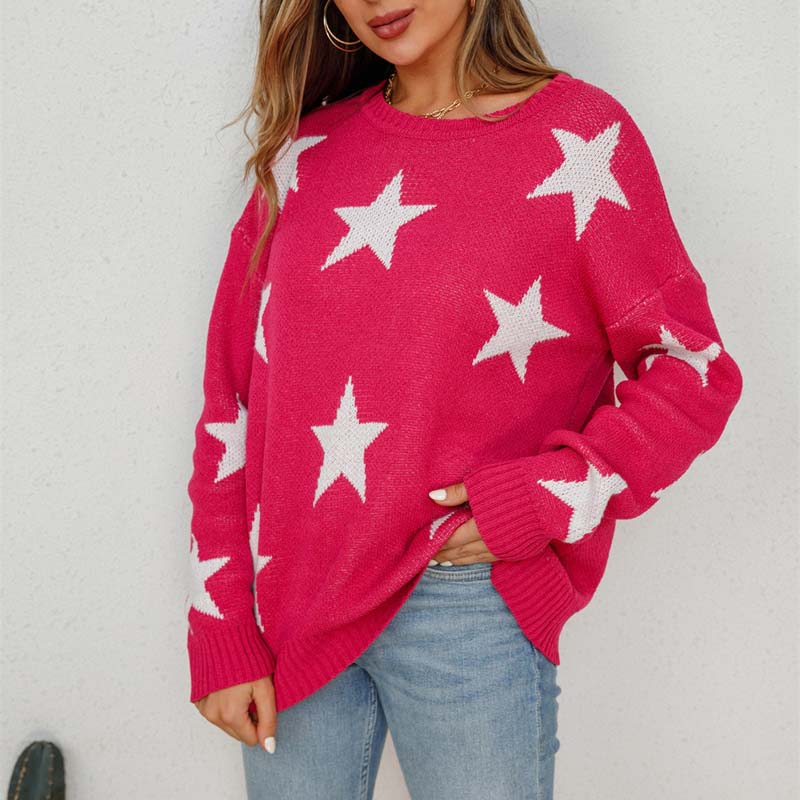 Casual Star Knit Sweater