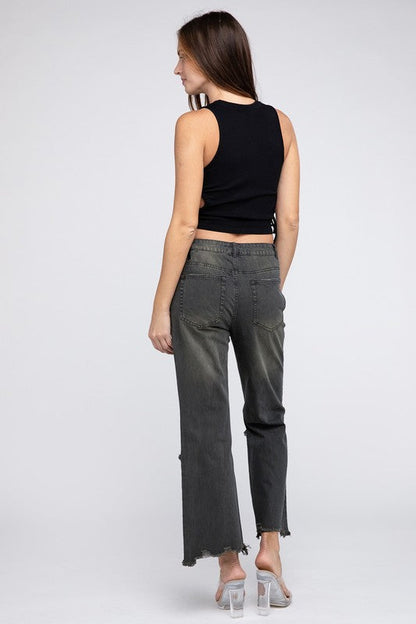 MIA DISTRESSED VINTAGE WIDE LEG PANTS