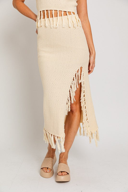 BETHANY TASSEL MIDI SKIRT