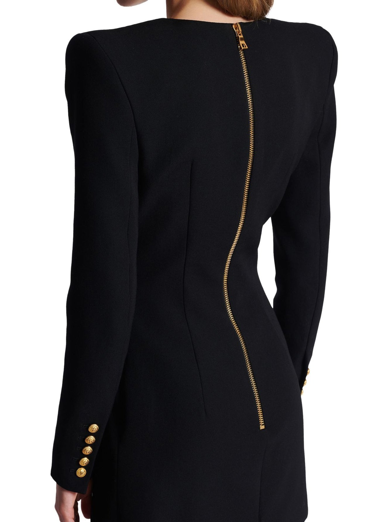 Blazer Dress with Gold Buttons