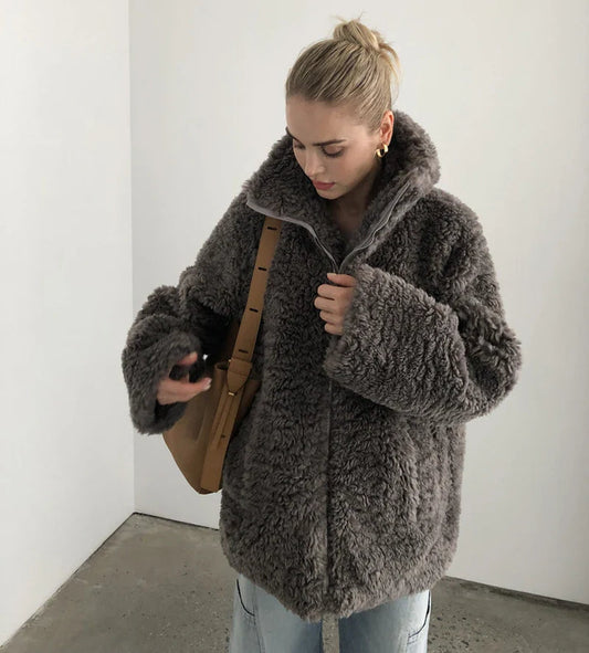 Freya - oversized fleece jacket for women