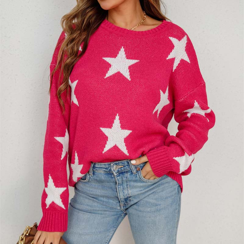 Casual Star Knit Sweater