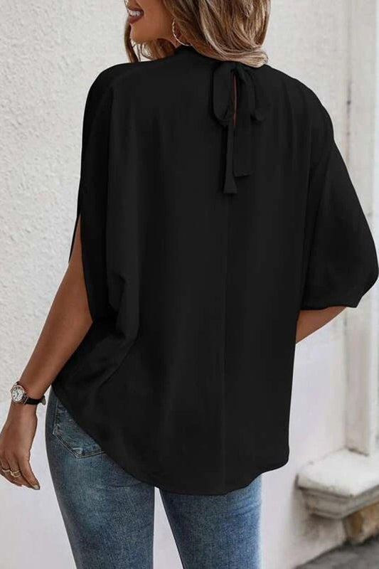 ALISSA TIE BACK BLOUSE