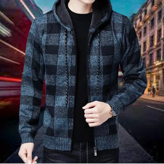 Garson - high-quality vest with checked hood