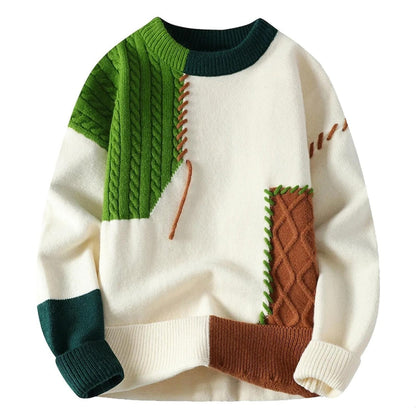 Sandro™ - Cozy Patchwork Sweater