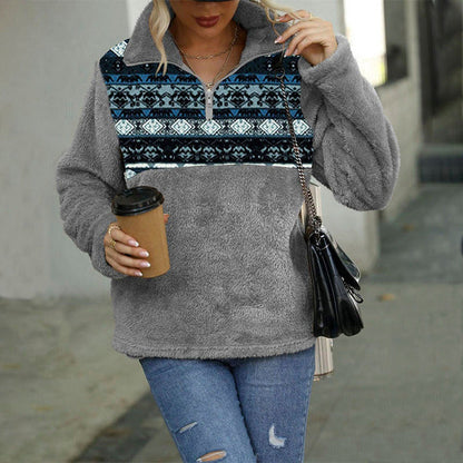 Casual Geometric Print Sweater