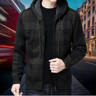 Garson - high-quality vest with checked hood