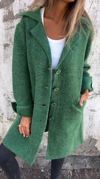 Isa | Casual long coat with lapels