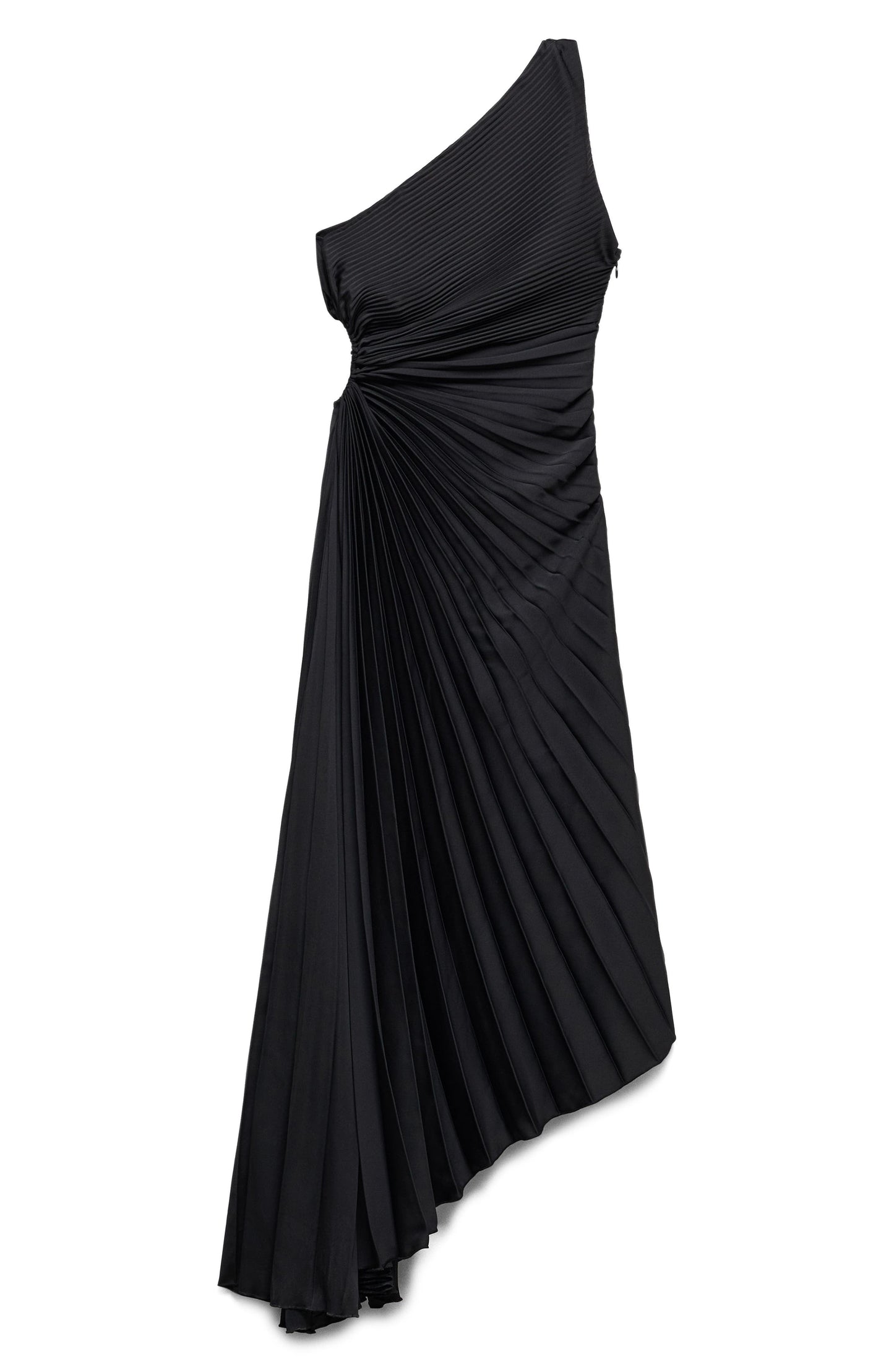 Elegant One Shoulder Pleated Gown