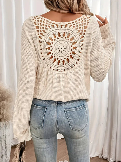 Mia Knitted Mandala Back Top