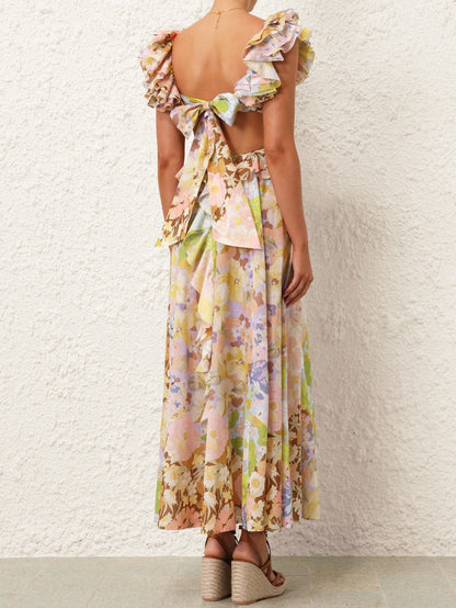 Luxurious Floral Maxi Dress Elegance