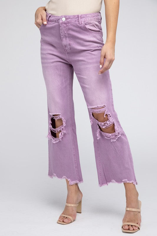 MIA DISTRESSED VINTAGE WIDE LEG PANTS