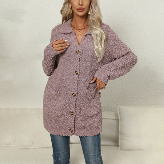 Casual Solid Colour Cardigan