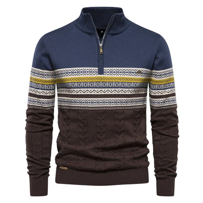 Gustav - Classic Nordic Quarter Zip Sweater