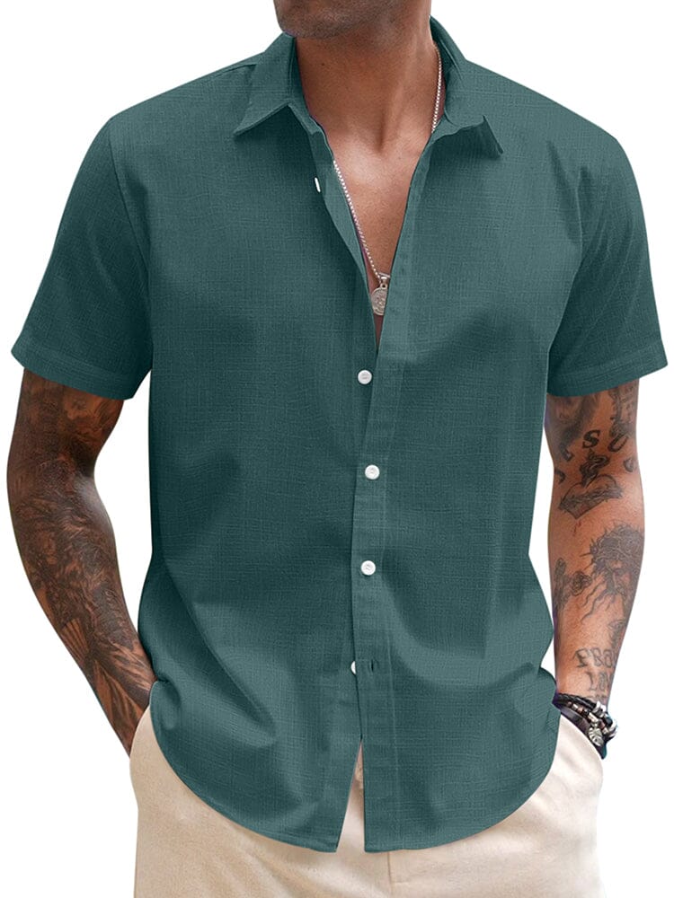 Casual Linen Blend Button Down Shirt (US Only)