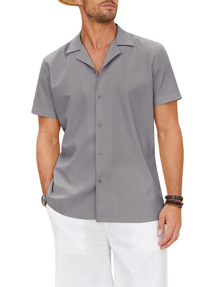 Cozy Linen Blend Lapel Shirt (US Only)