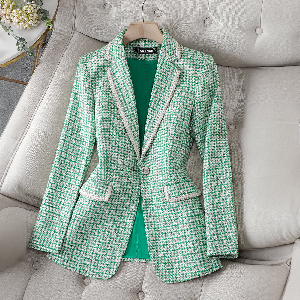 Adeline Plaid Formal Blazer