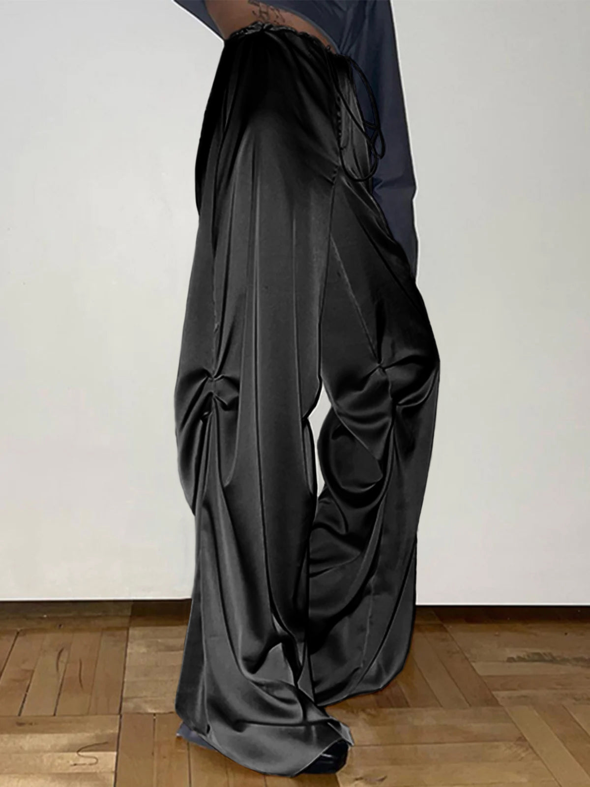 Oversized Satin Wide Leg Pants