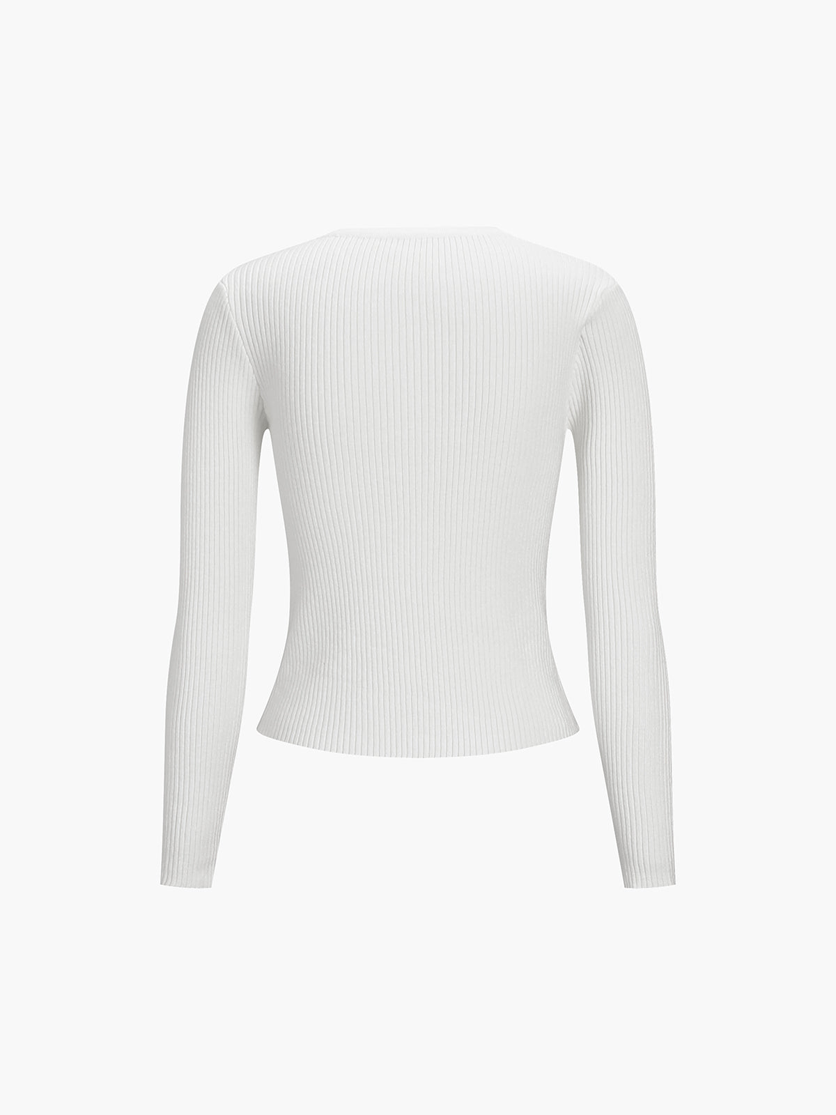 Effortless Keyhole Long Sleeve Knit Top