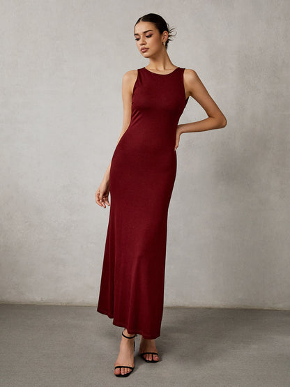 Side Split Backless Long Dress