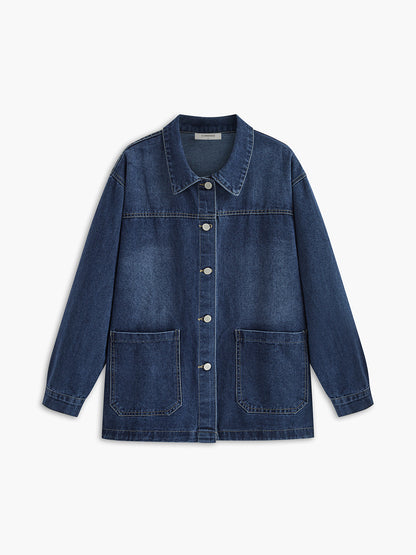 Casual Breasted Lapel Denim Jacket