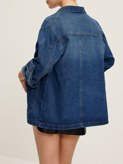 Casual Breasted Lapel Denim Jacket