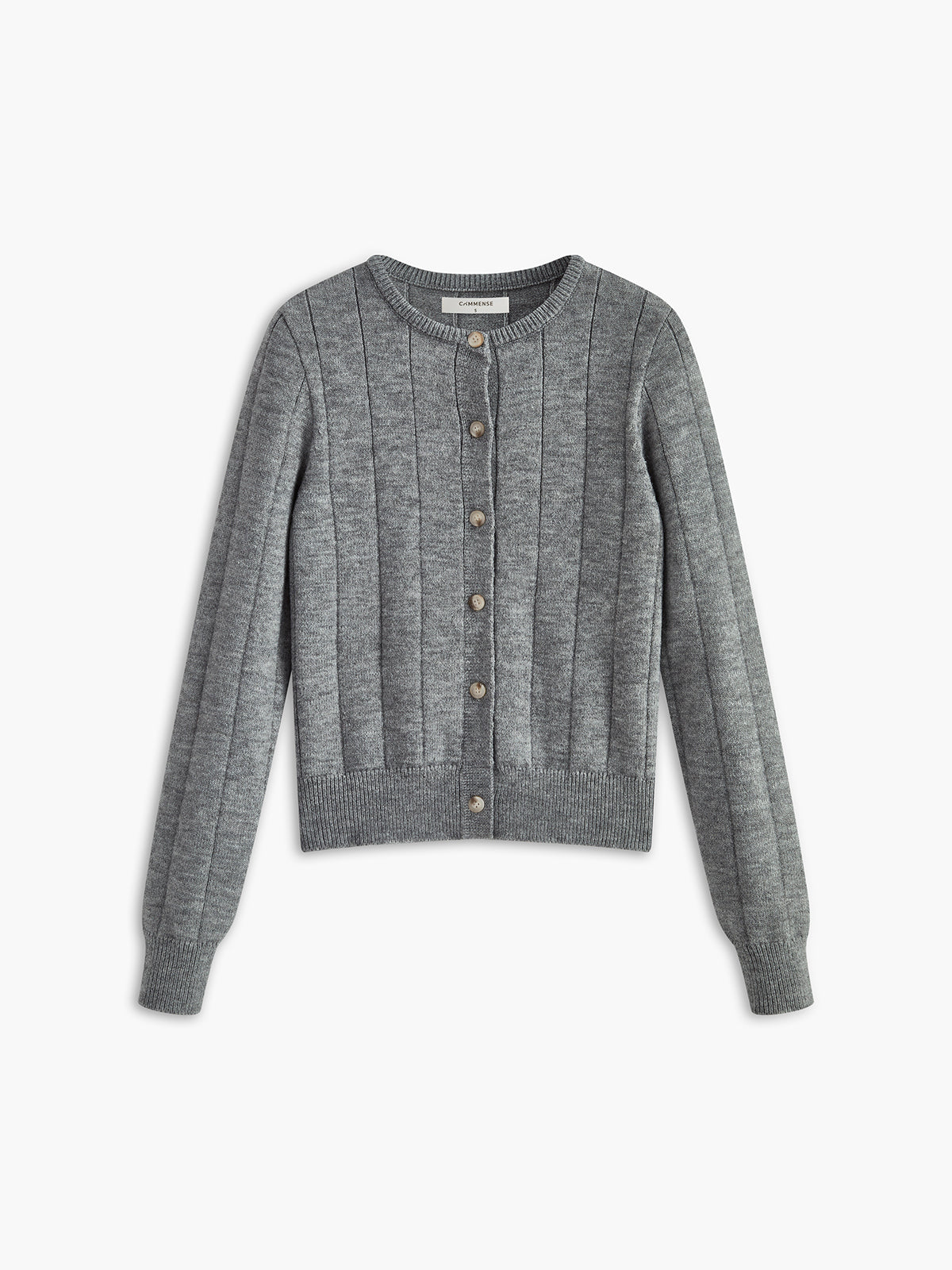 Crew Neck Button Soft Cardigan