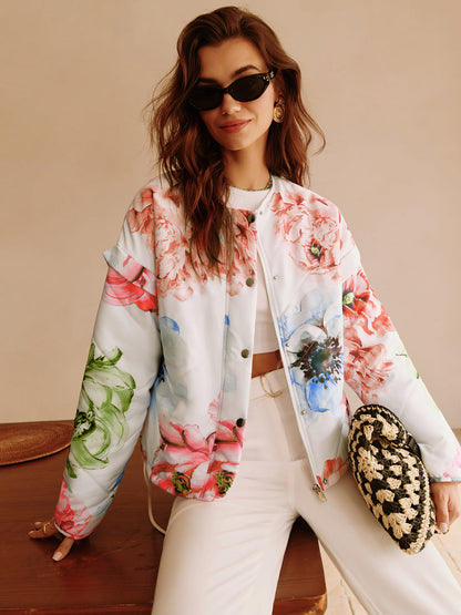 Boheme Printed Breasted Jacket