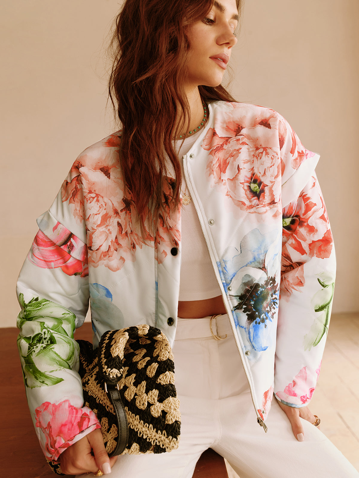 Boheme Printed Breasted Jacket