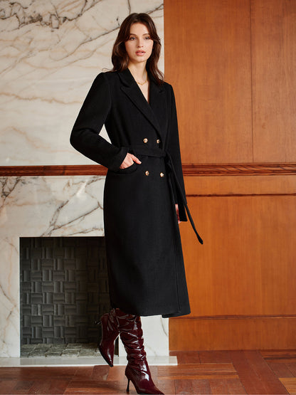 Elegant Lapel Belted Coat