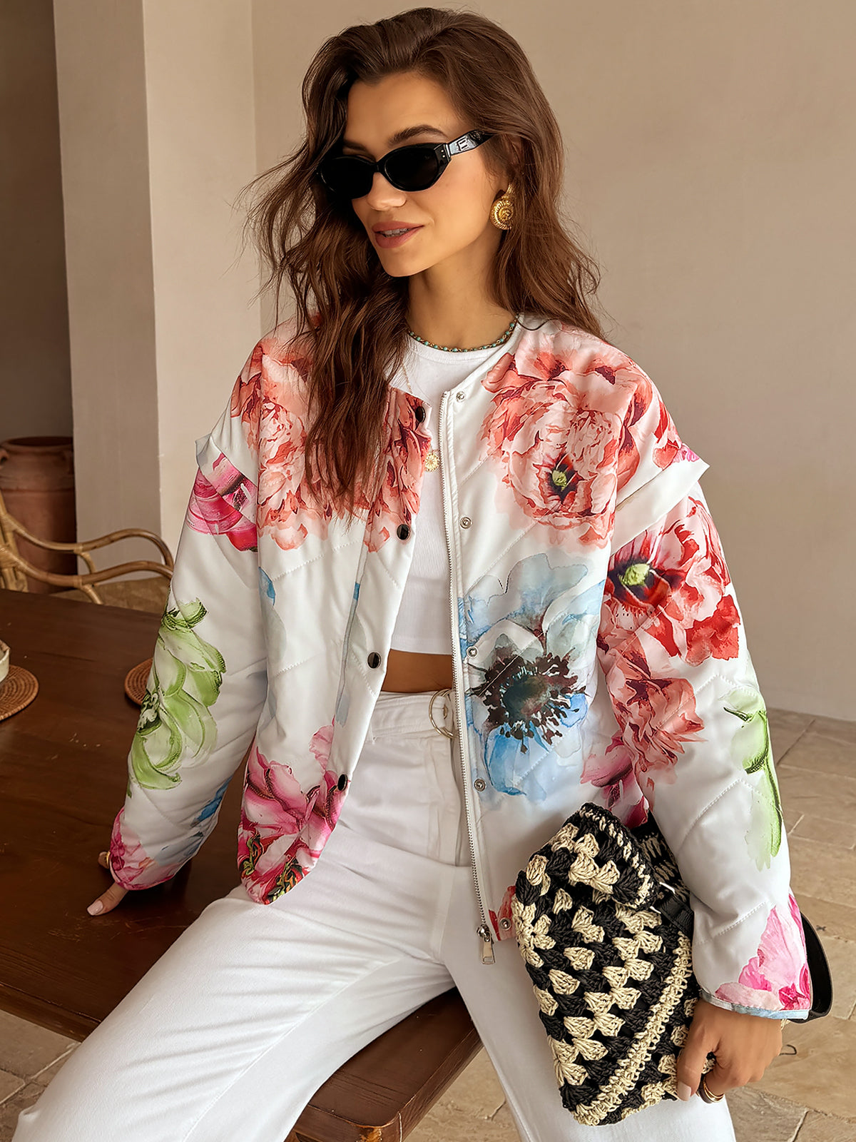 Boheme Printed Breasted Jacket