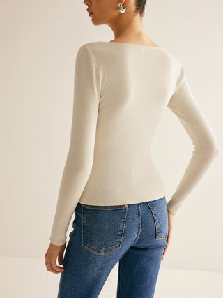 2 in 1 Ribbed Skinny Knit Top