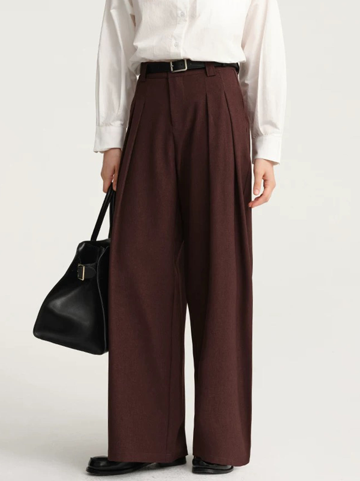 Versatile Pleated Wide-Leg Pants