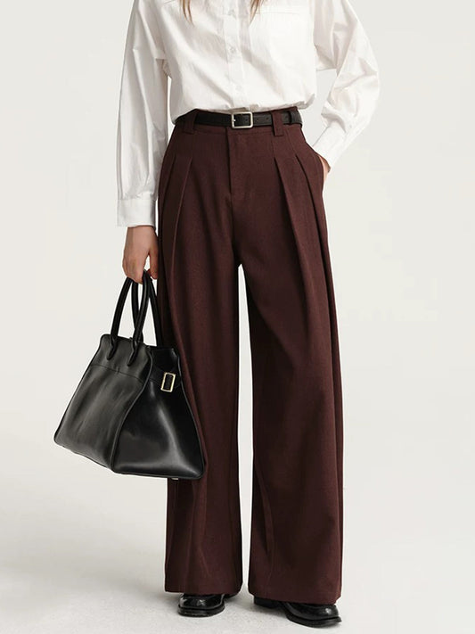 Versatile Pleated Wide-Leg Pants