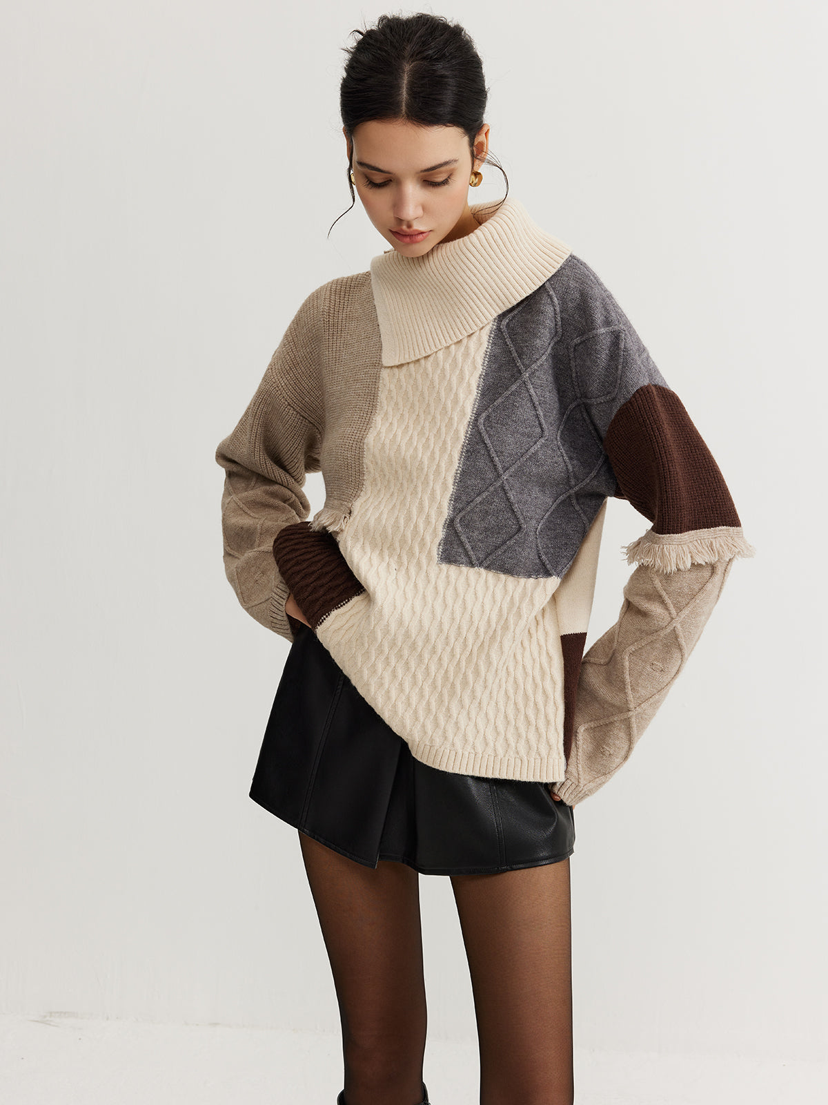 Boheme Color Block Knit Top