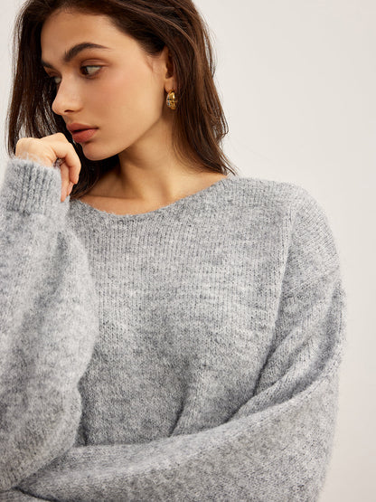 Backless Bow Shift Sweater