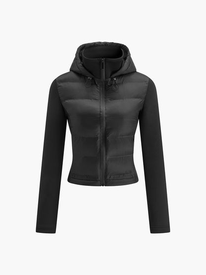 Turtleneck Hooded Slim Winter Coat