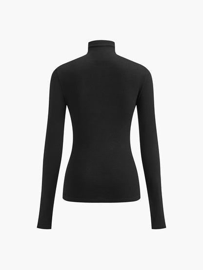 2 in 1 Mock Neck Jersey Top