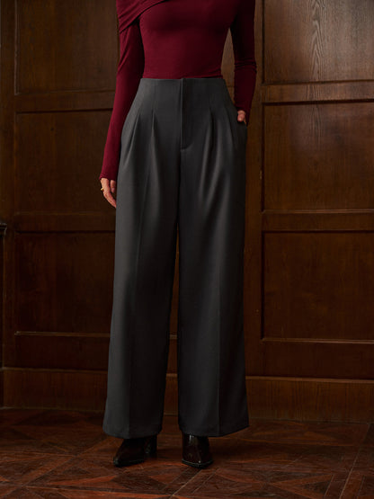 Minimalist High-Waist Wide-Leg Pants