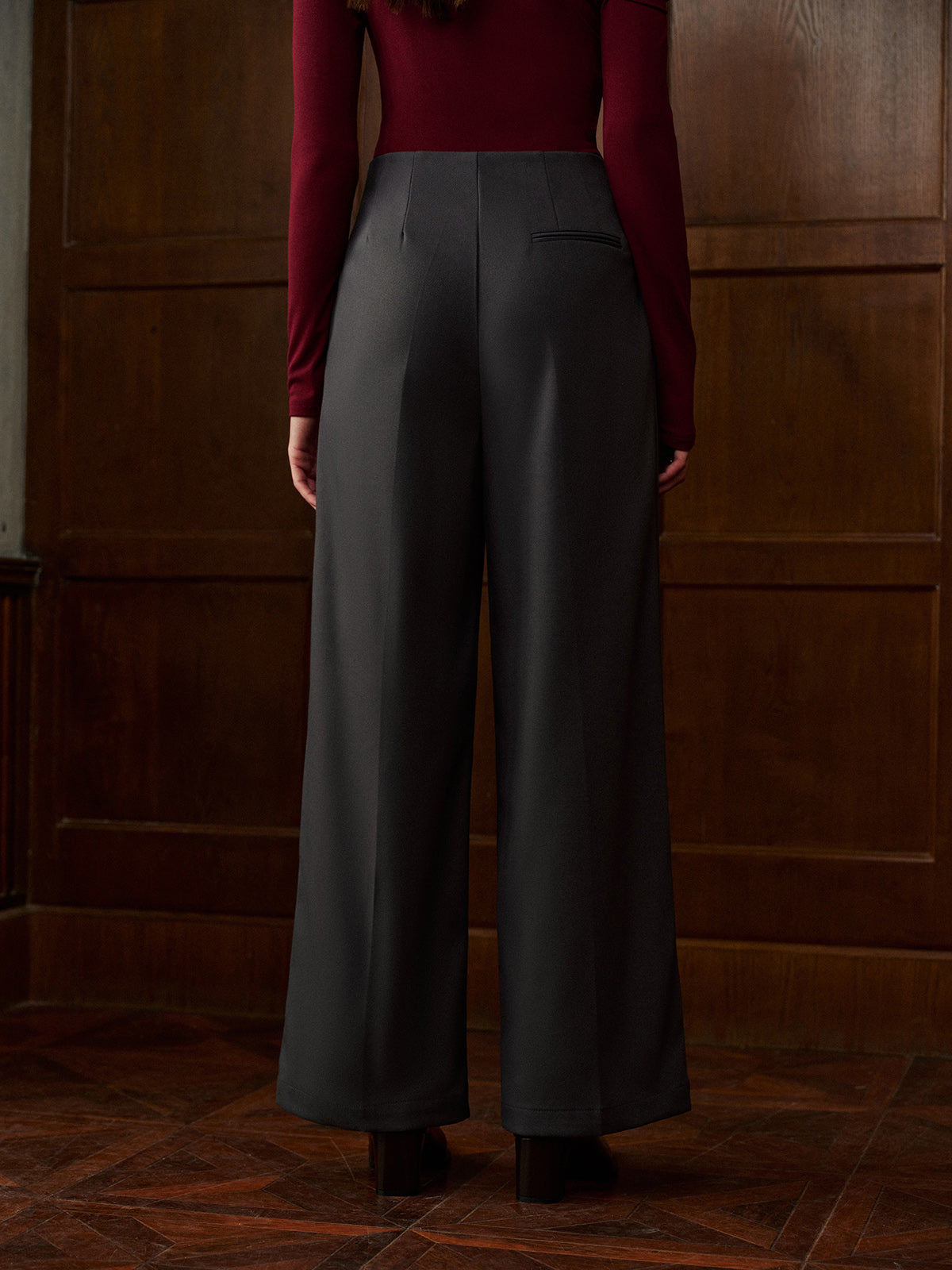 Minimalist High-Waist Wide-Leg Pants