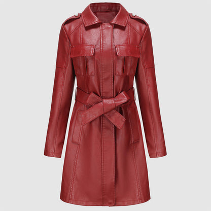 Emie Daly Long Leather Coat