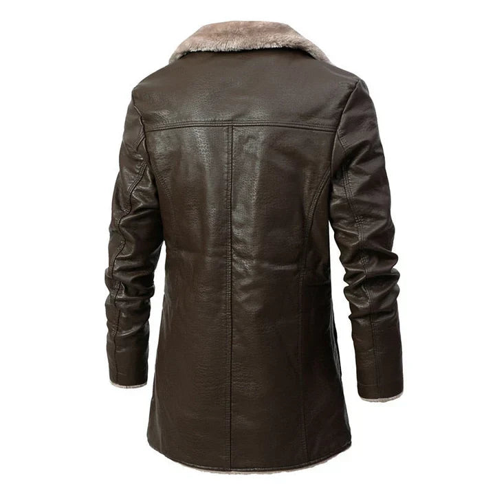 Plasa - short men's coat with sheepskin coat