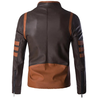 Men's elegant leather jacket in a unique design