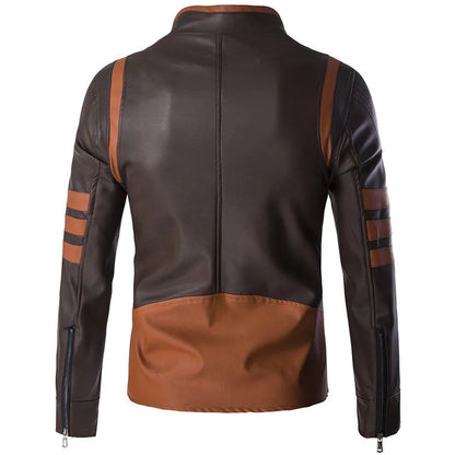 John - elegant men's leather jacket in a unique design