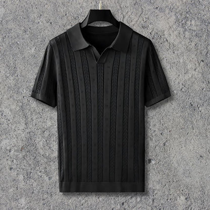 LuxeVibe V-Neck Polo