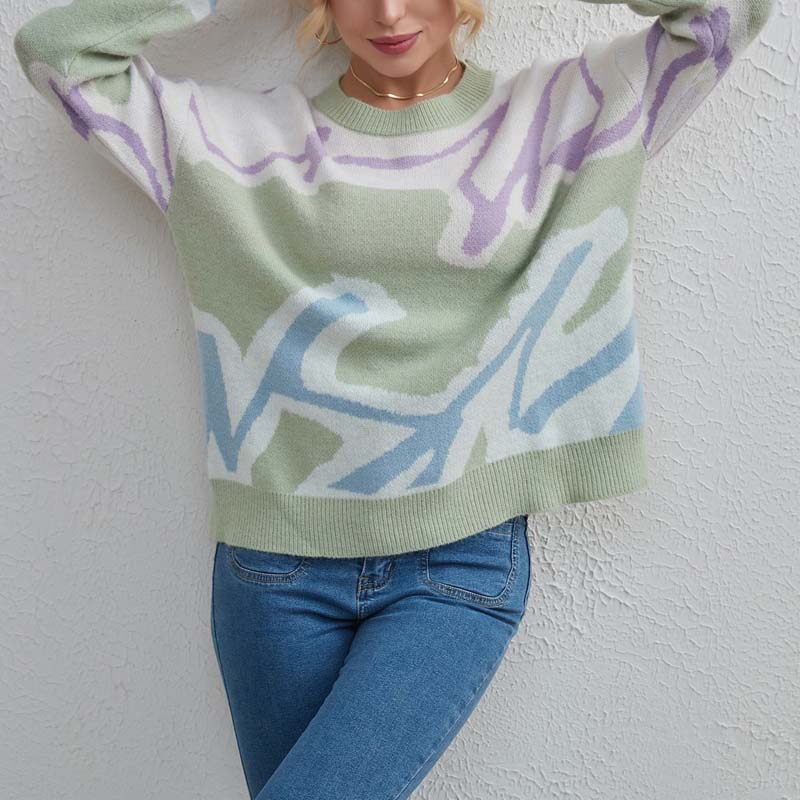 Casual Colour Block Sweater