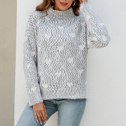 Casual Heart Knit Sweater