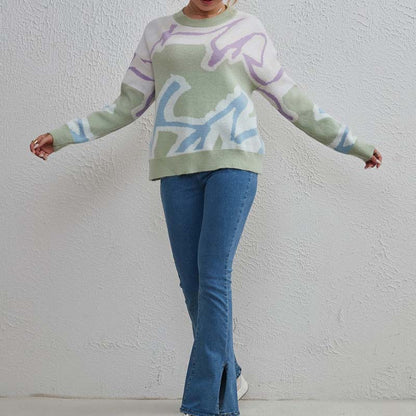 Casual Colour Block Sweater