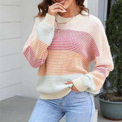 Colour Block Knit Sweater